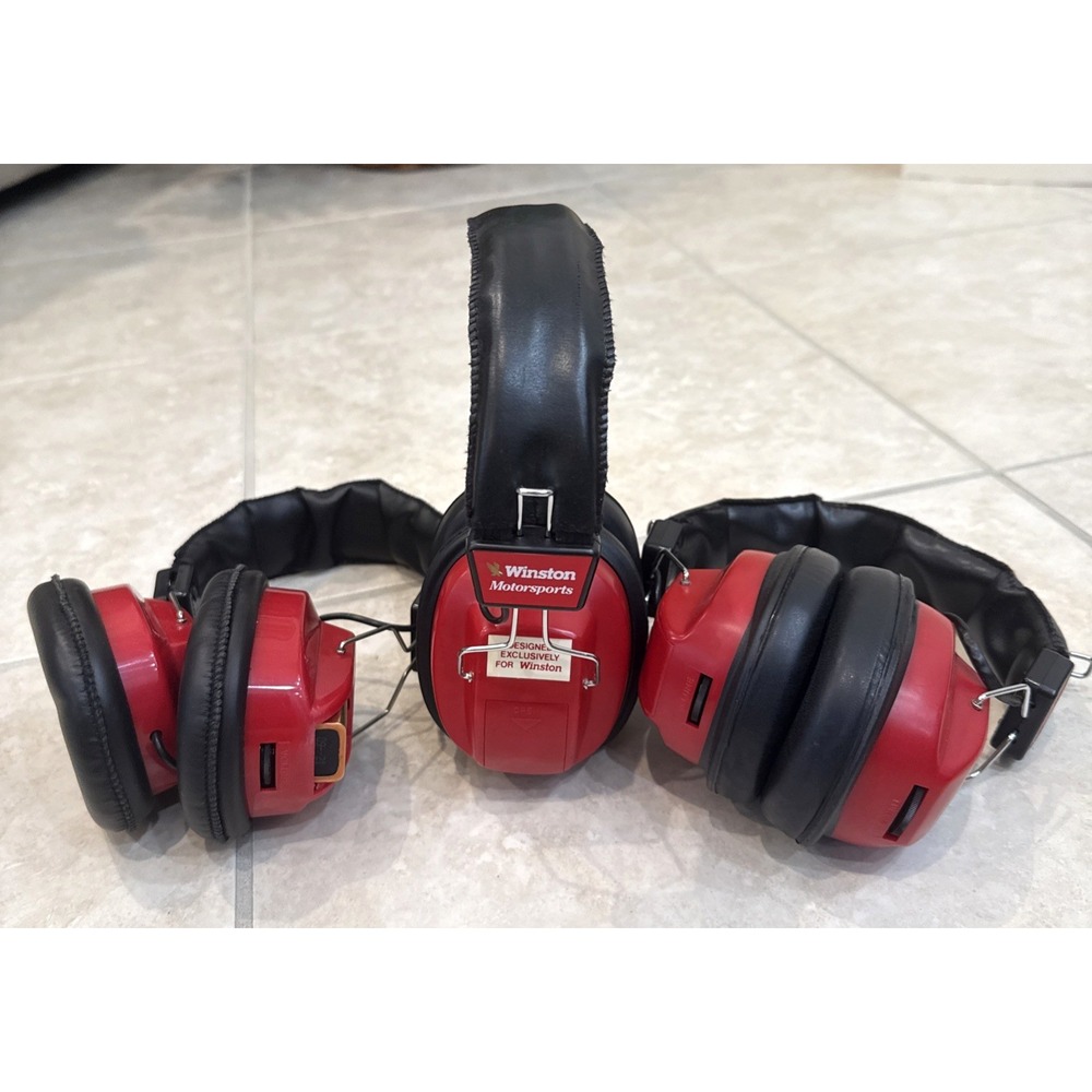 VTG 3 Winston Motorsports NASCAR AM FM Wireless NO BULL Headphones Radio Works